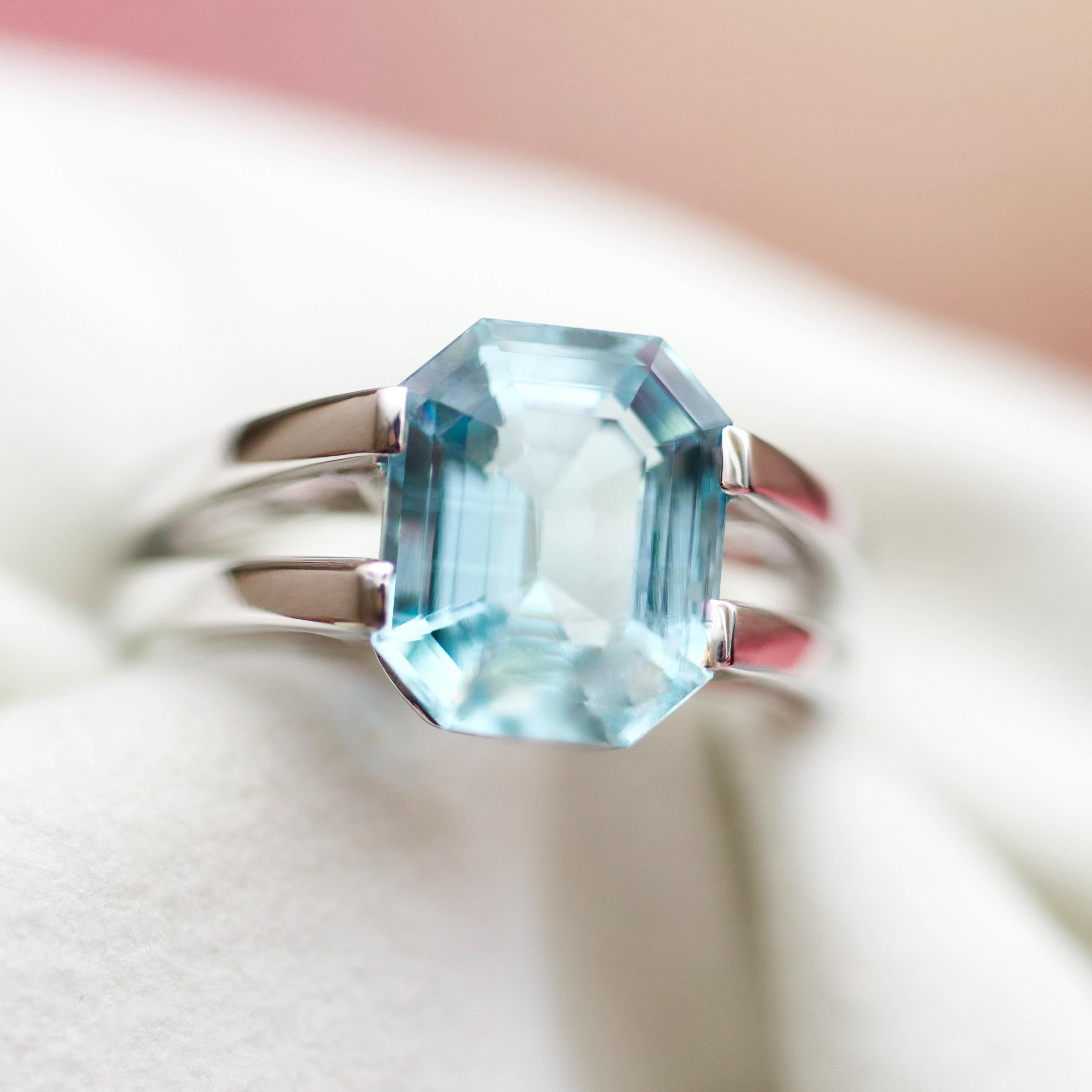 Aquamarine - one of the most famous and beautiful gemstones on the planet. Some facts about this stone:
- it's natural beryl variety
- colors could be from greenish-blue to intense blue 
- could be used for casual jewelry 
- could be found in big