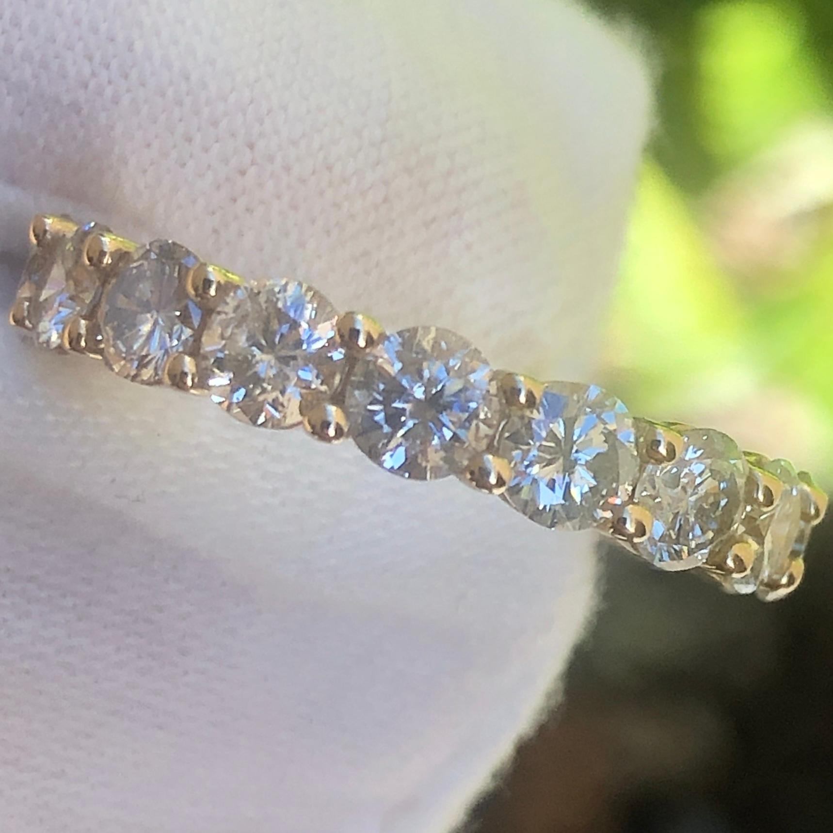 Diamond Eternity Band Ring 14k Yellow Gold Art Deco For Sale 4