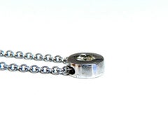 Collana con solitario con diamante naturale taglio brillante rotondo da 0,35 carati, 14 carati*