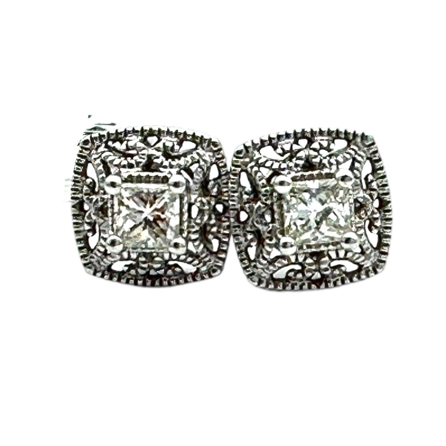 .35 carat diamond earrings
