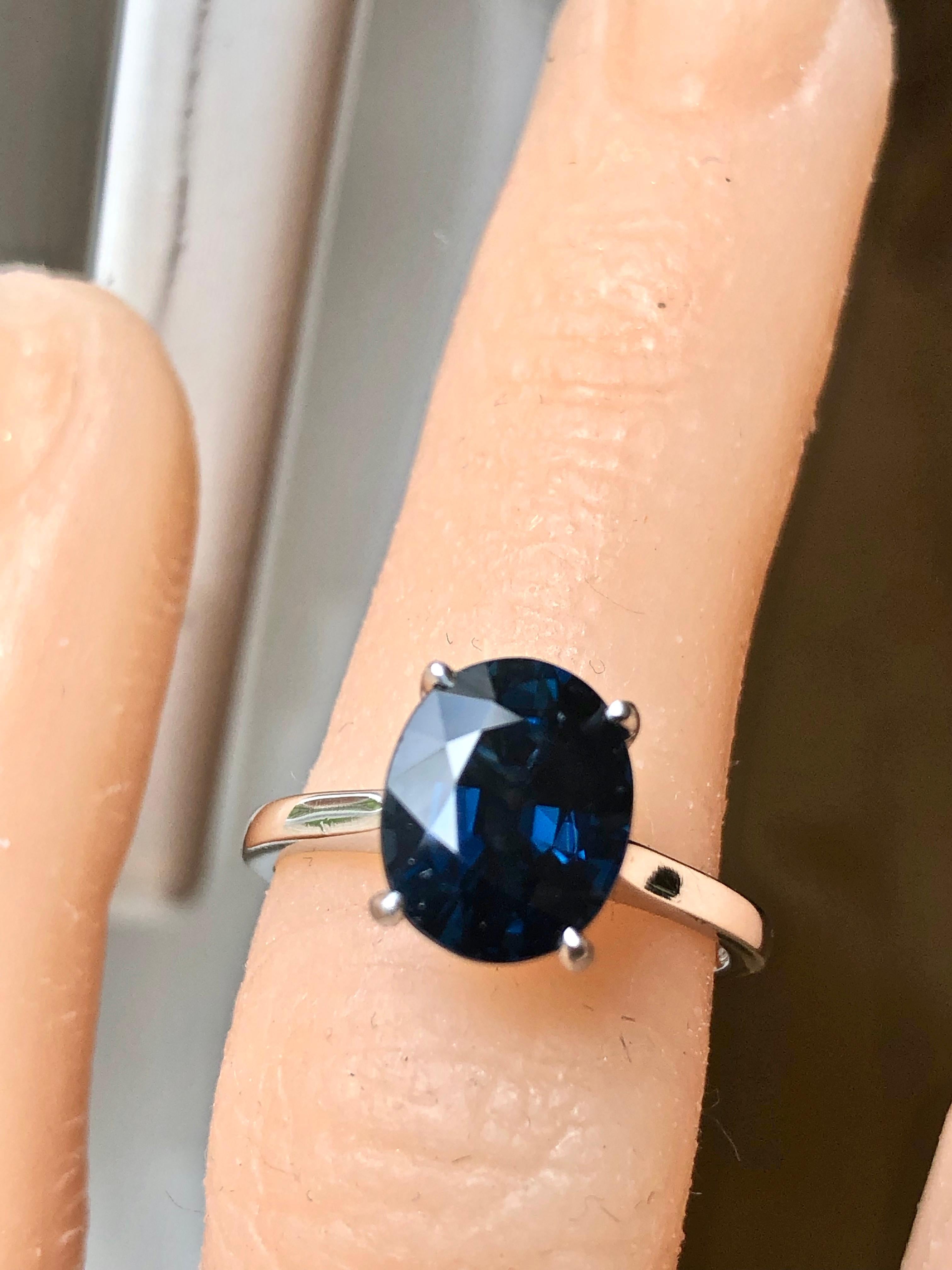 sapphire solitaire ring