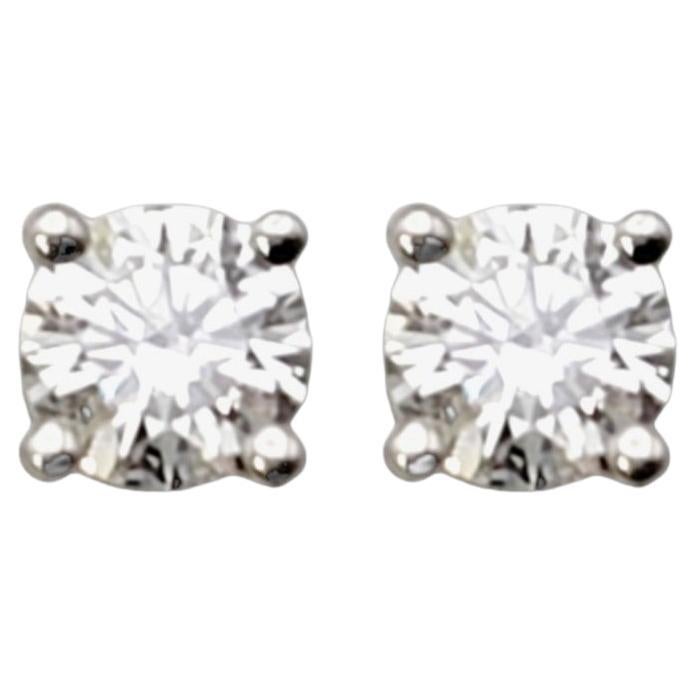 .35 Carat Tiffany & Co. Round Brilliant Solitaire Diamond Platinum Stud Earrings 5