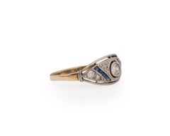.35 Carat Total Weight Art Deco Diamond 14 Karat Yellow Gold Engagement Ring