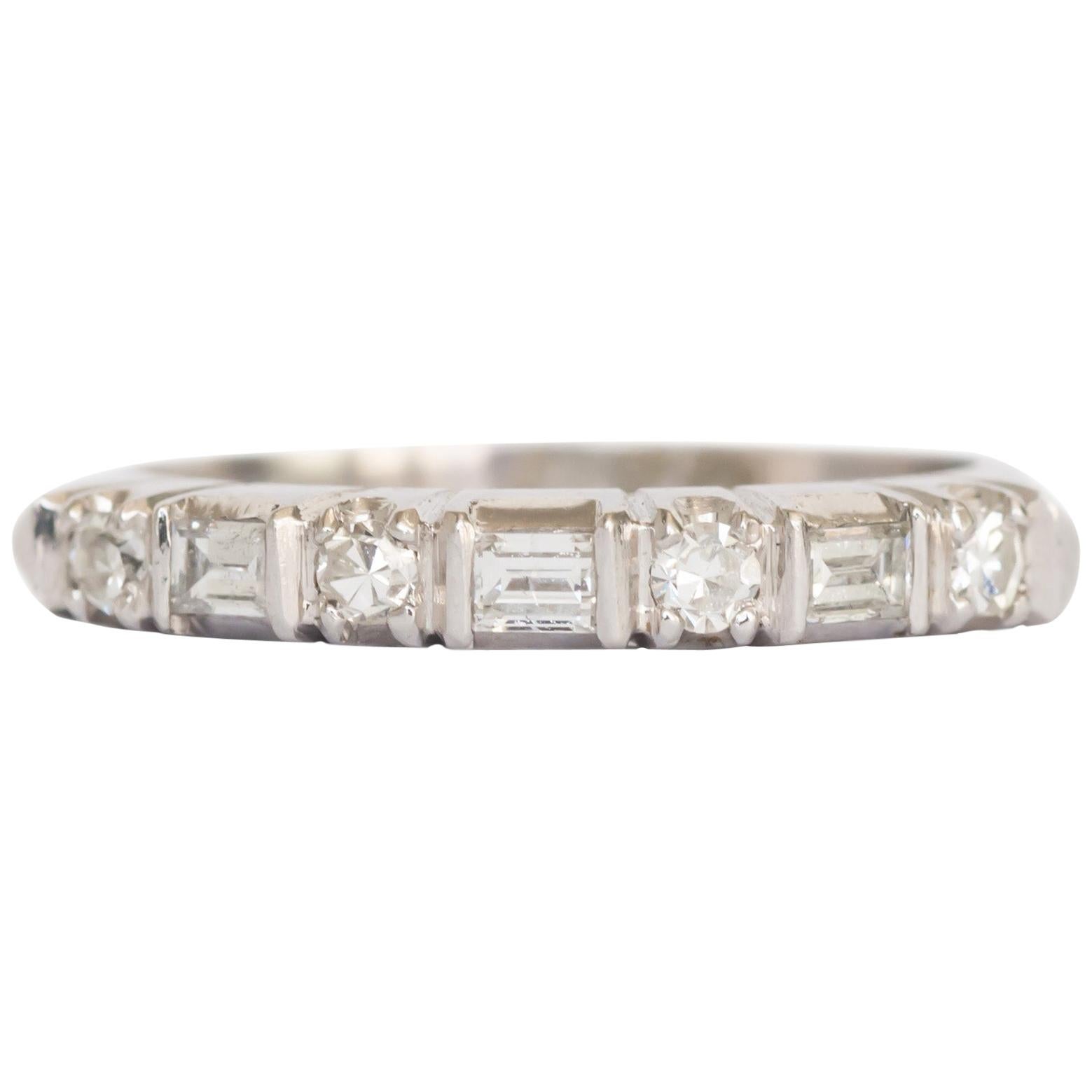 .30 Carat Total Weight Diamond Platinum Wedding Band For Sale at 1stDibs
