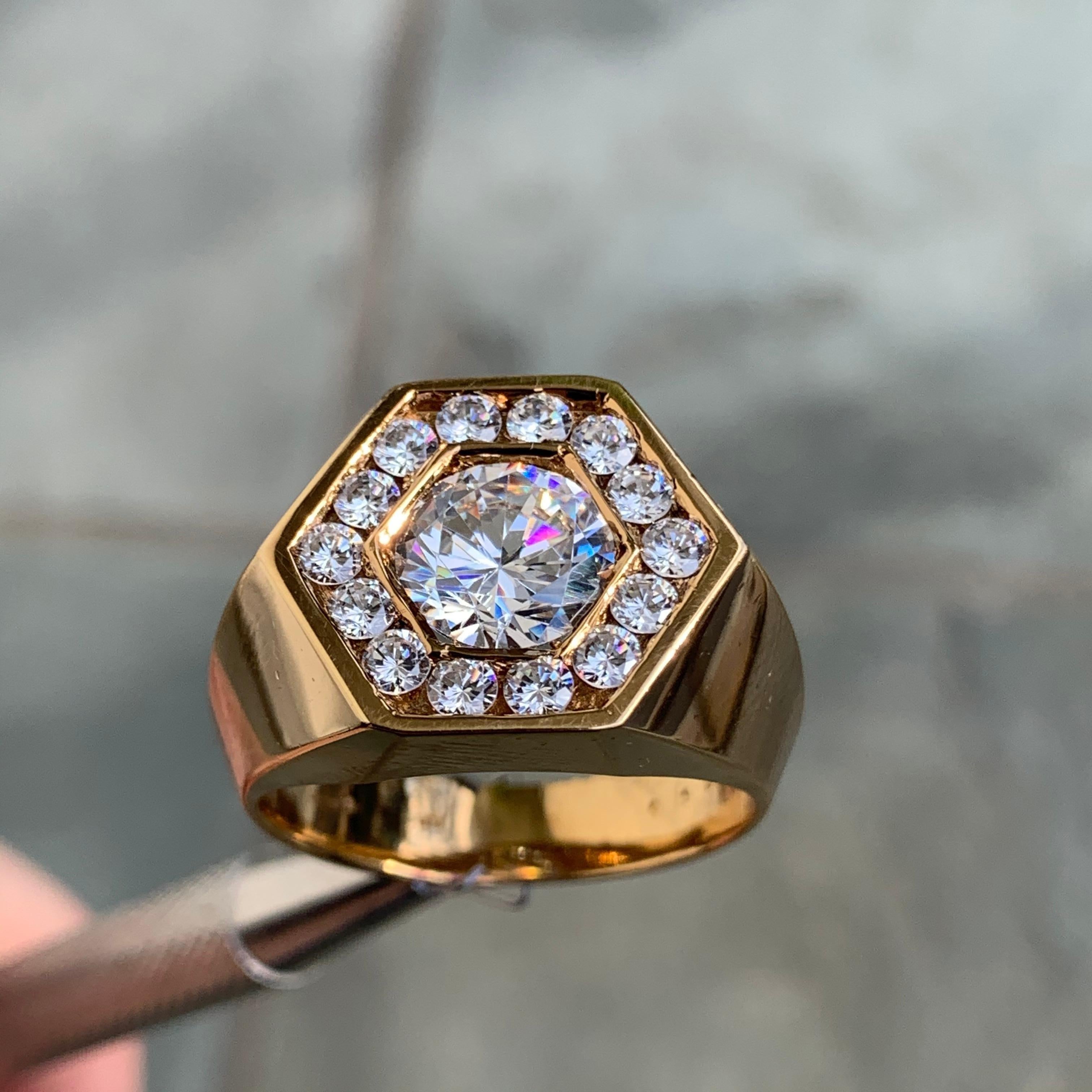 heavy diamond ring for men