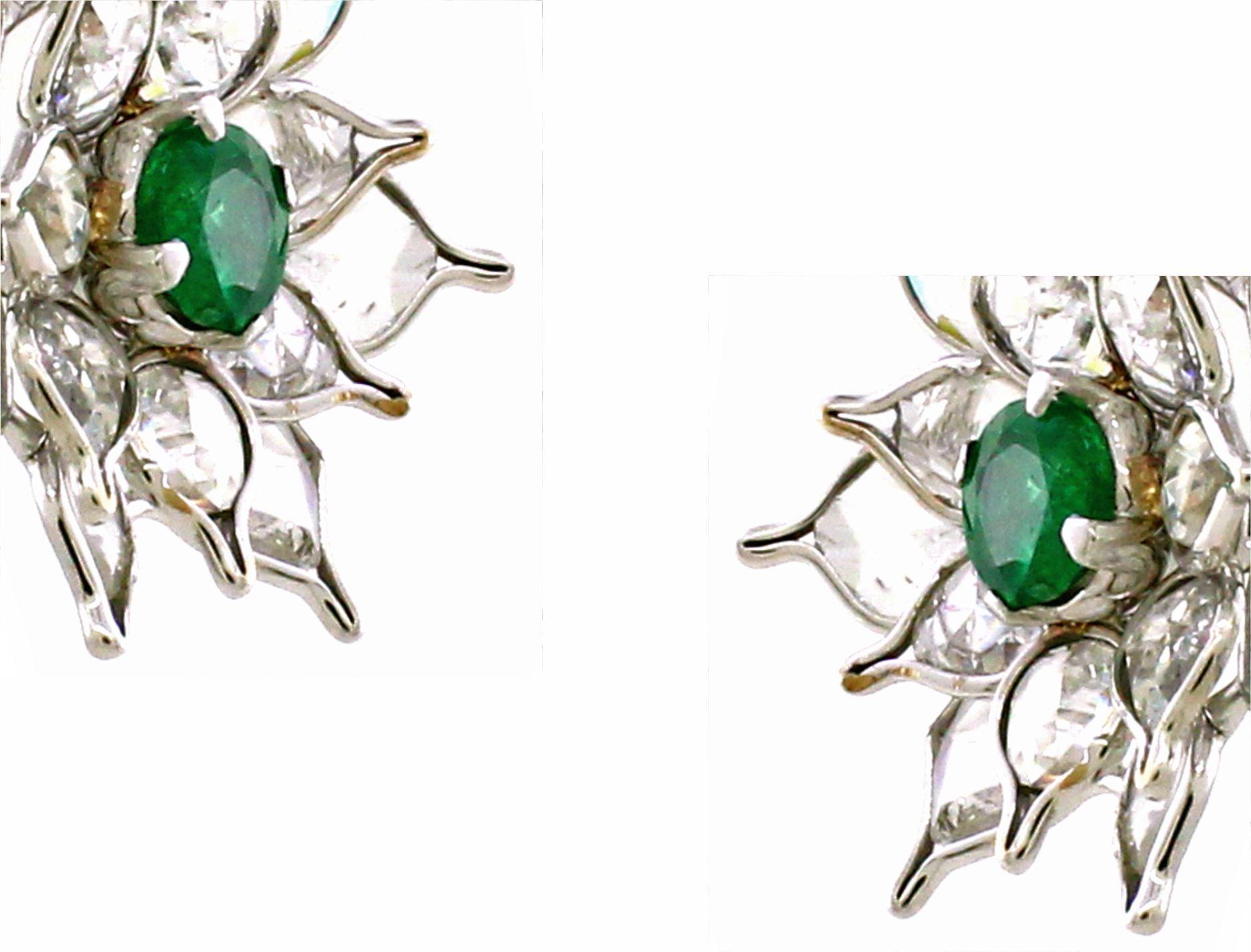 Modern 3.5 carats of Diamond Rose cut Earrings For Sale