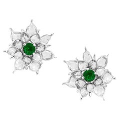 3.5 carats of Diamond Rose cut Earrings