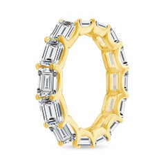 3.5 Ct. Tw. Emerald Diamond Eternity Band East-West Shared Prong Setting H, VS