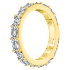 3.5 Ct. Tw. Emerald Diamond Eternity Band Horizontal East-West Setting H, VS