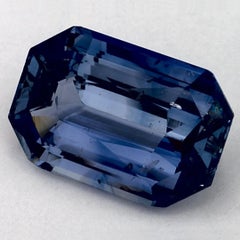 3.5 Cts Blue Sapphire Octagon Cut Loose Gemstone