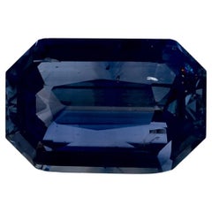 3.5 Cts Blue Sapphire Octagon Cut Loose Gemstone