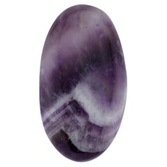 35 ct, Ovaler Amethyst-Cabochon, Chevron-Amethyst