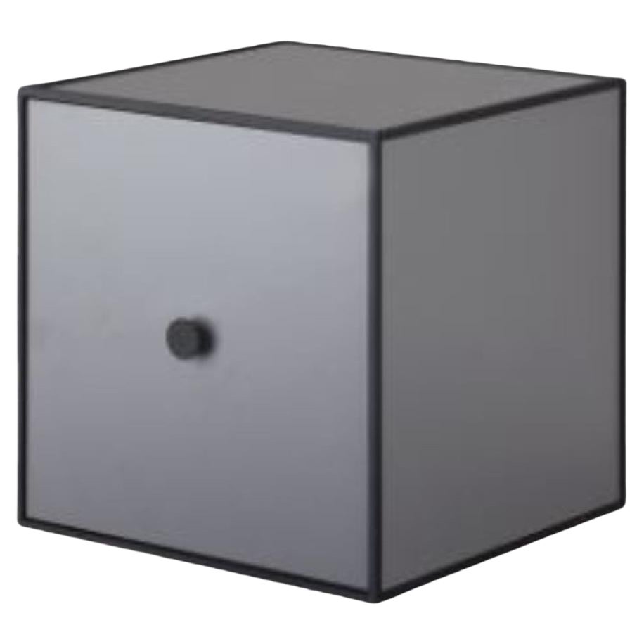 35 Dark Grey Frame Box with Door by Lassen For Sale