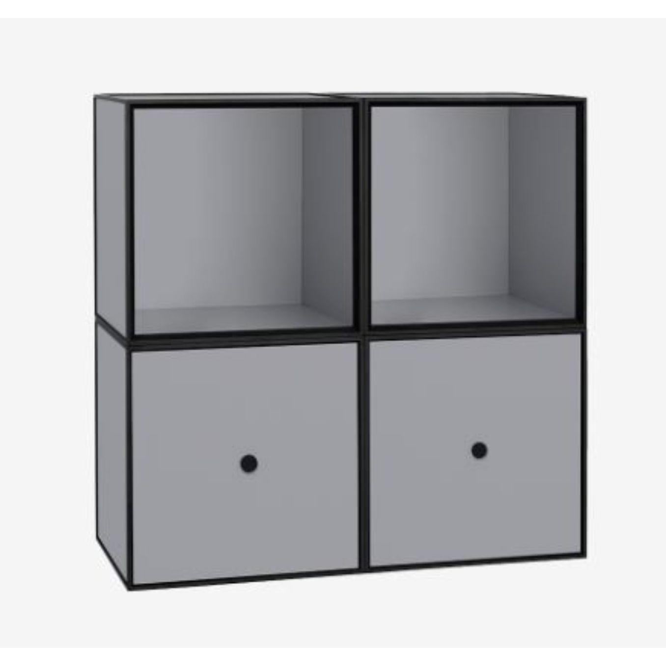 35 dark grey frame square standard box by Lassen.
Dimensions: D 70 x W 35 x H 70 cm. 
Materials: Finér, Melamin, Melamine, Metal, Veneer.
Also available in different colors and dimensions. 
Weight: 23.74 Kg

By Lassen is a Danish design brand