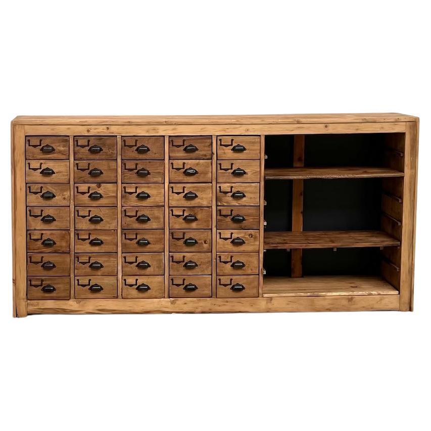 35 drawers craft cabinet, Circa 1950 For Sale