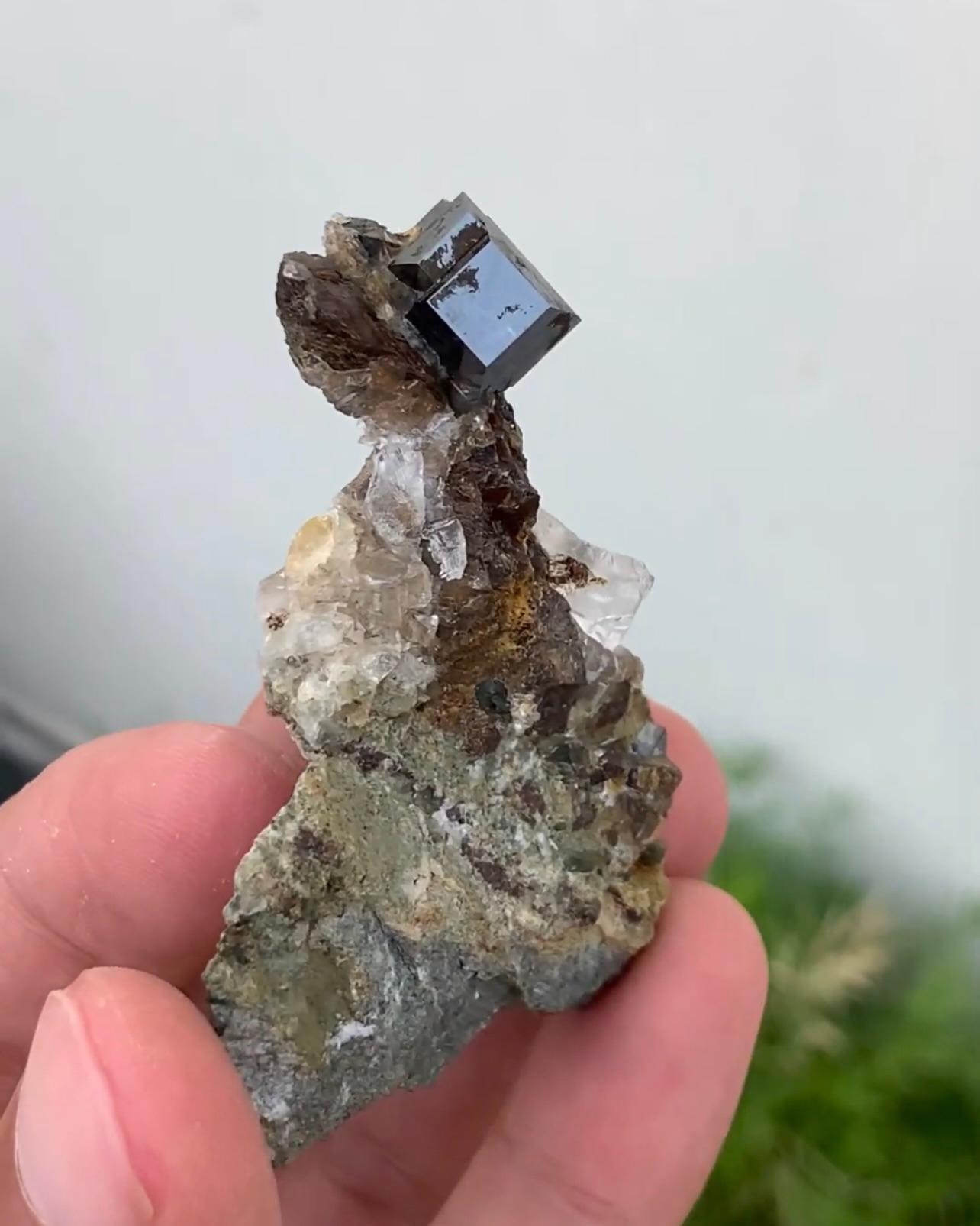 Pakistani 35 Grams Impressive Anatase Crystal On Matrix For Sale