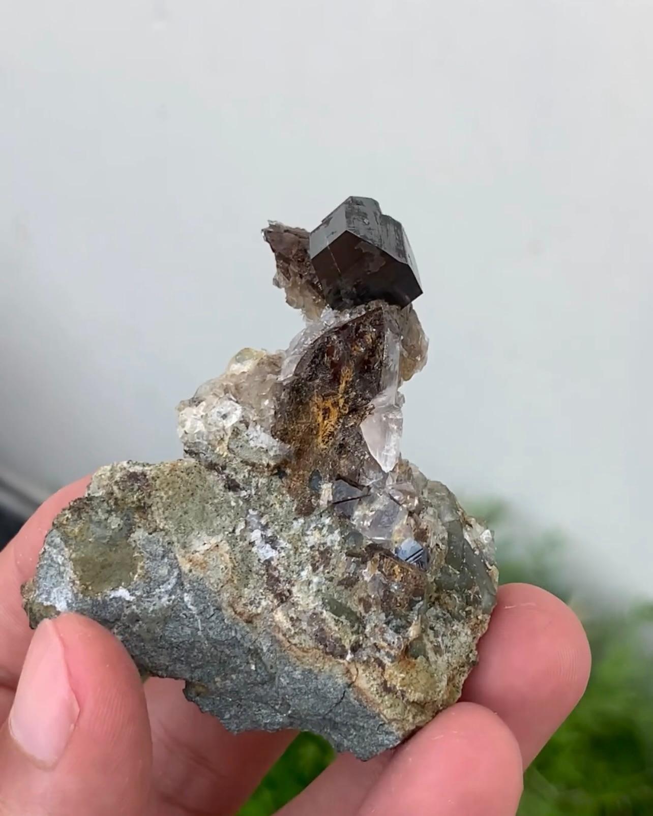 Contemporary 35 Grams Impressive Anatase Crystal On Matrix For Sale