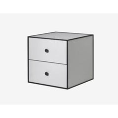 35 Light Grey Frame Box with 2 Drawer by Lassen