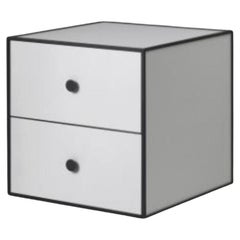 35 Light Grey Frame Box with 2 Drawer by Lassen