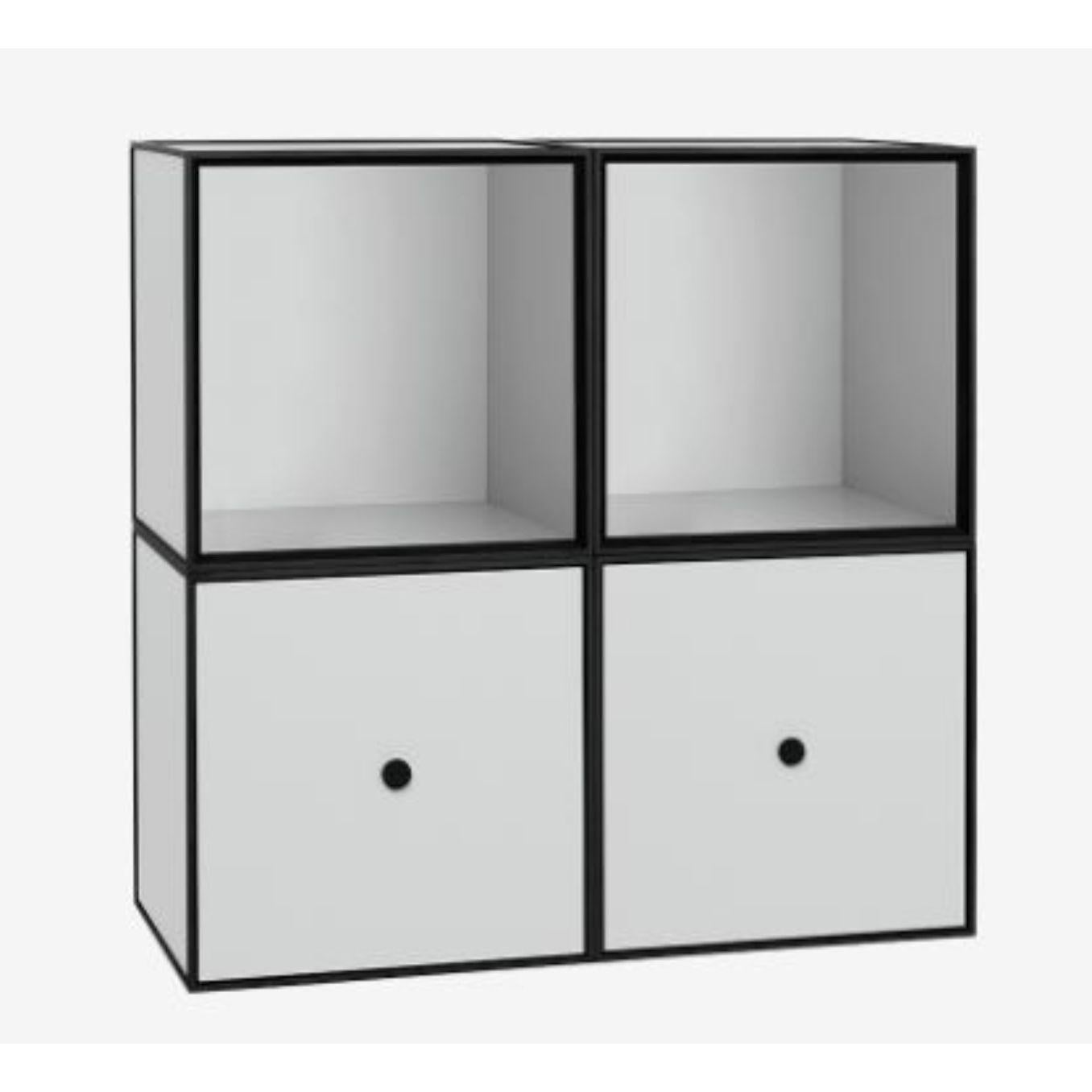35 light grey frame square standard box by Lassen.
Dimensions: D 70 x W 35 x H 70 cm.
Materials: Finér, Melamin, Melamine, Metal, Veneer
Also available in different colours and dimensions. 
Weight: 23.74 Kg

By Lassen is a Danish design brand