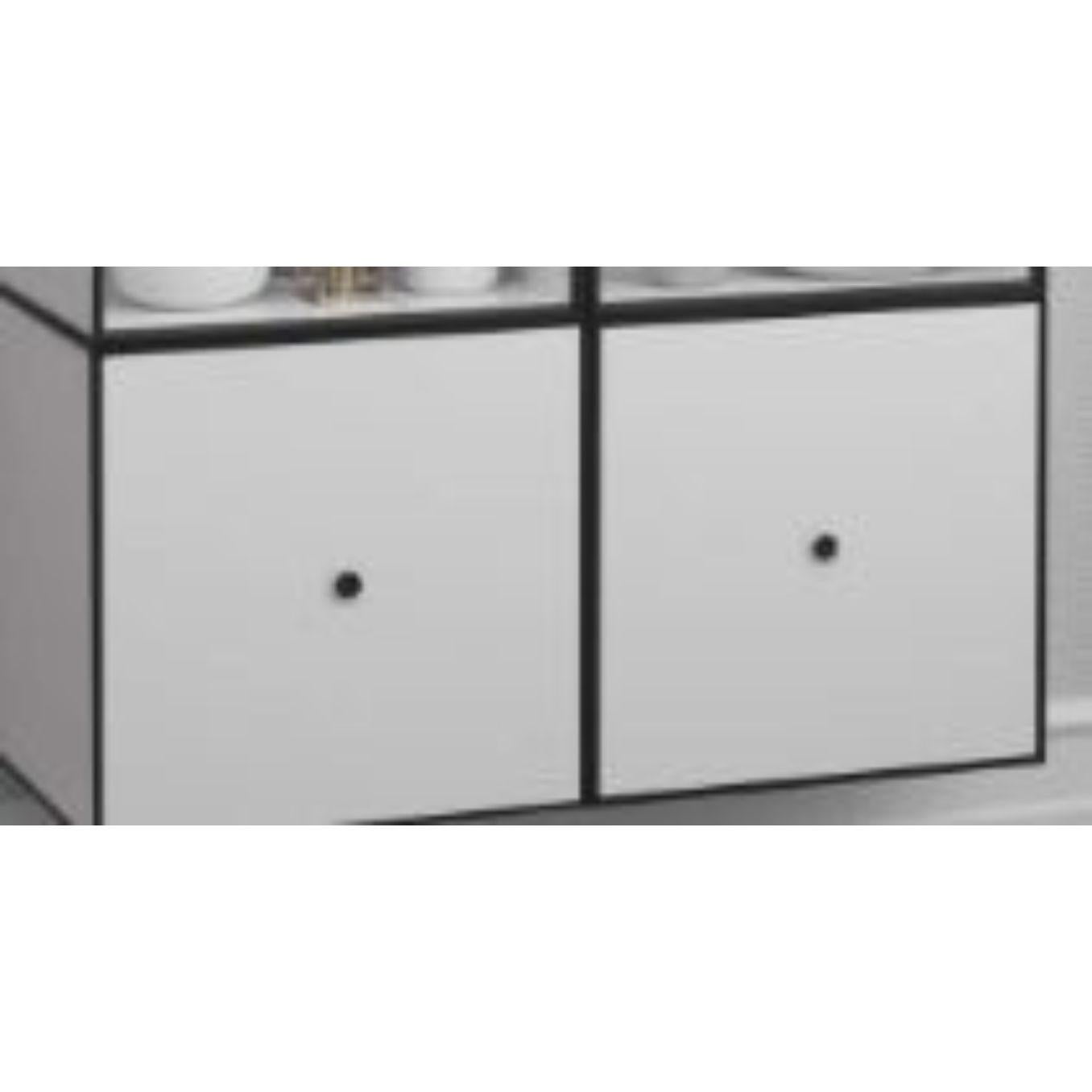 Modern 35 Light Grey Frame Square Standard Box by Lassen For Sale