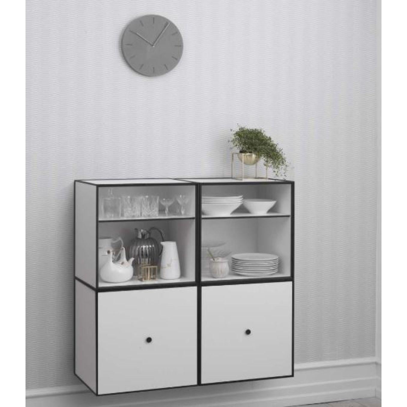 Danish 35 Light Grey Frame Square Standard Box by Lassen For Sale