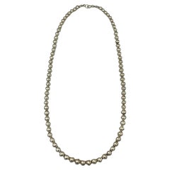 35” Navajo Pearl Sterling Silver Necklace by Danny Jackson