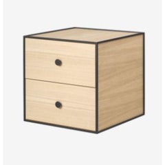 35 Oak Frame Box with 2 Drawer by Lassen