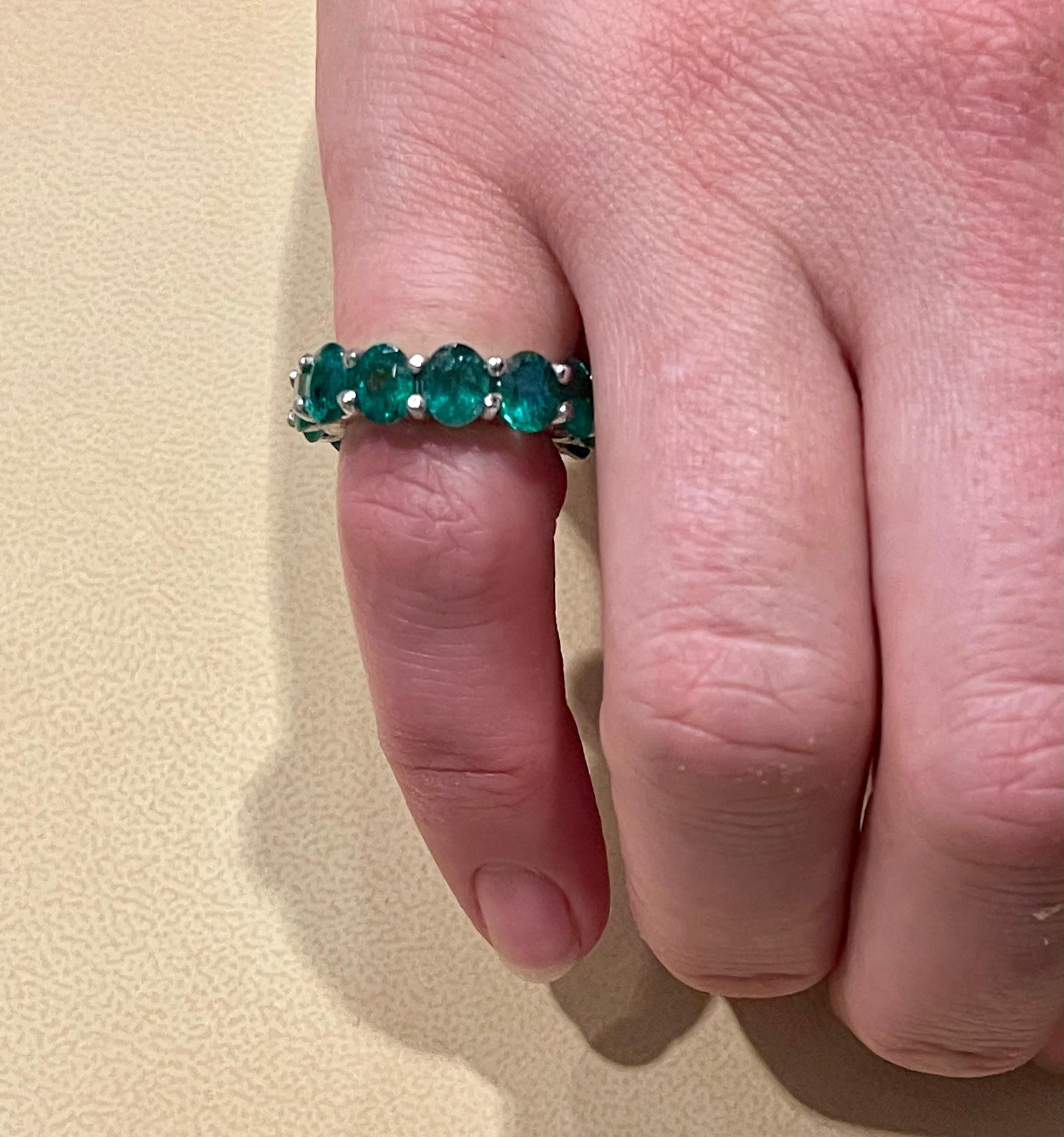 platinum emerald anniversary ring