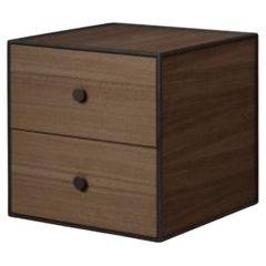 35 Smoked Oak Frame Box with 2 Drawer by Lassen