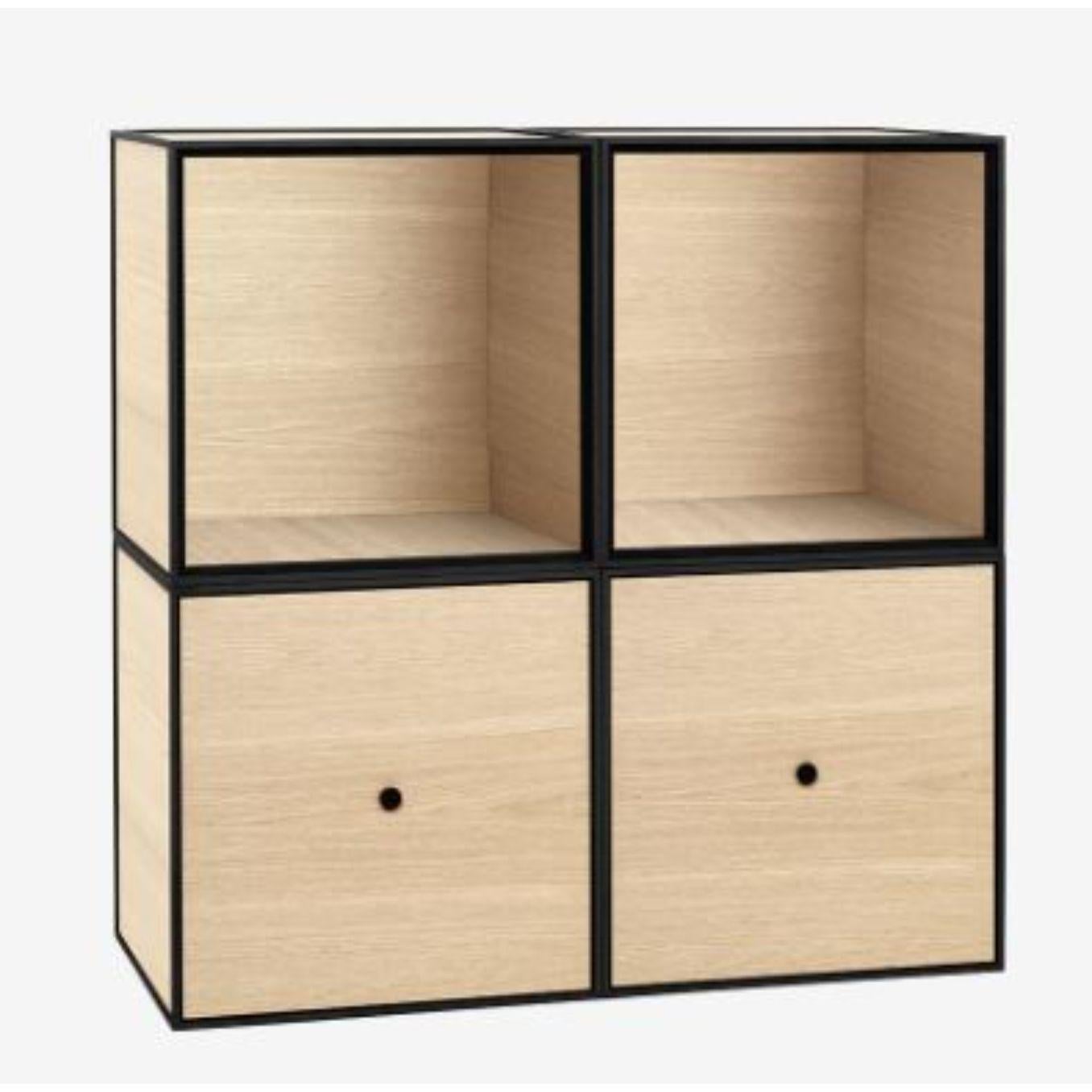 35 Smoked Oak Frame Square Standard Box by Lassen For Sale 3