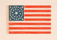 35 Star Antique American Parade Flag, West Virginia Statehood, ca 1863-1865