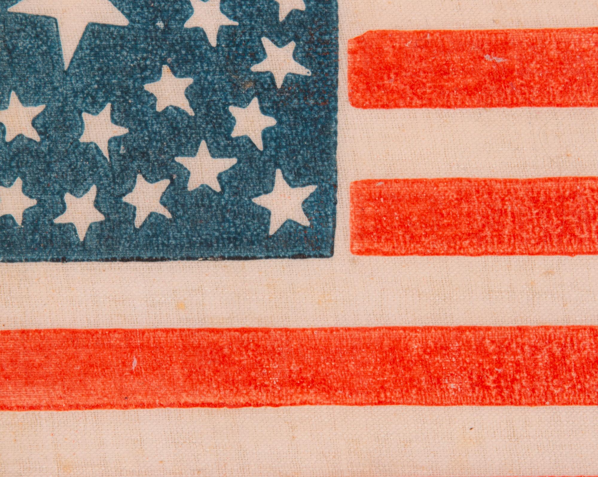 Mid-19th Century 35 Star Antique American Parade Flag, West Virginia Statehood, ca 1863-1865 For Sale