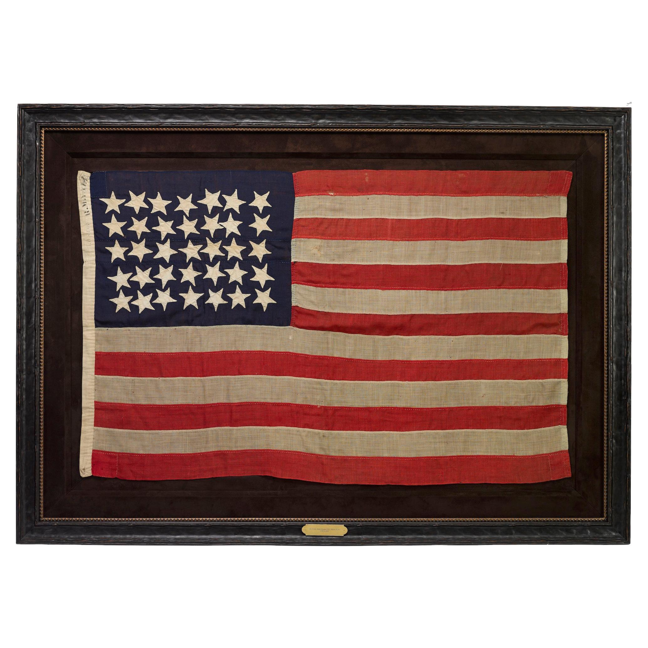 35-Star Hand-Cut American Civil-War Era Flag, circa 1863