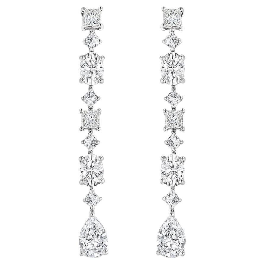 3.5 carat Multi-Shape Diamond Earrings