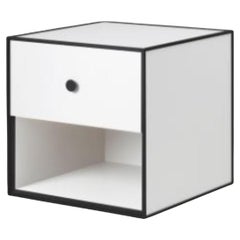 35 Weiße Rahmenschachtel mit 1 Schublade von Lassen
