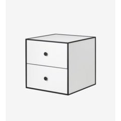 35 White Frame Box with 2 Drawer by Lassen