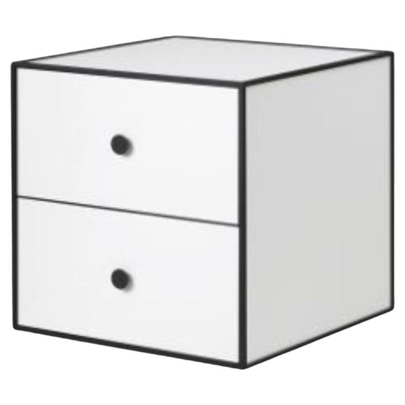 35 White Frame Box with 2 Drawer by Lassen