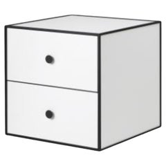 Boîte à cadre blanc 35 avec 2 tiroirs de Lassen