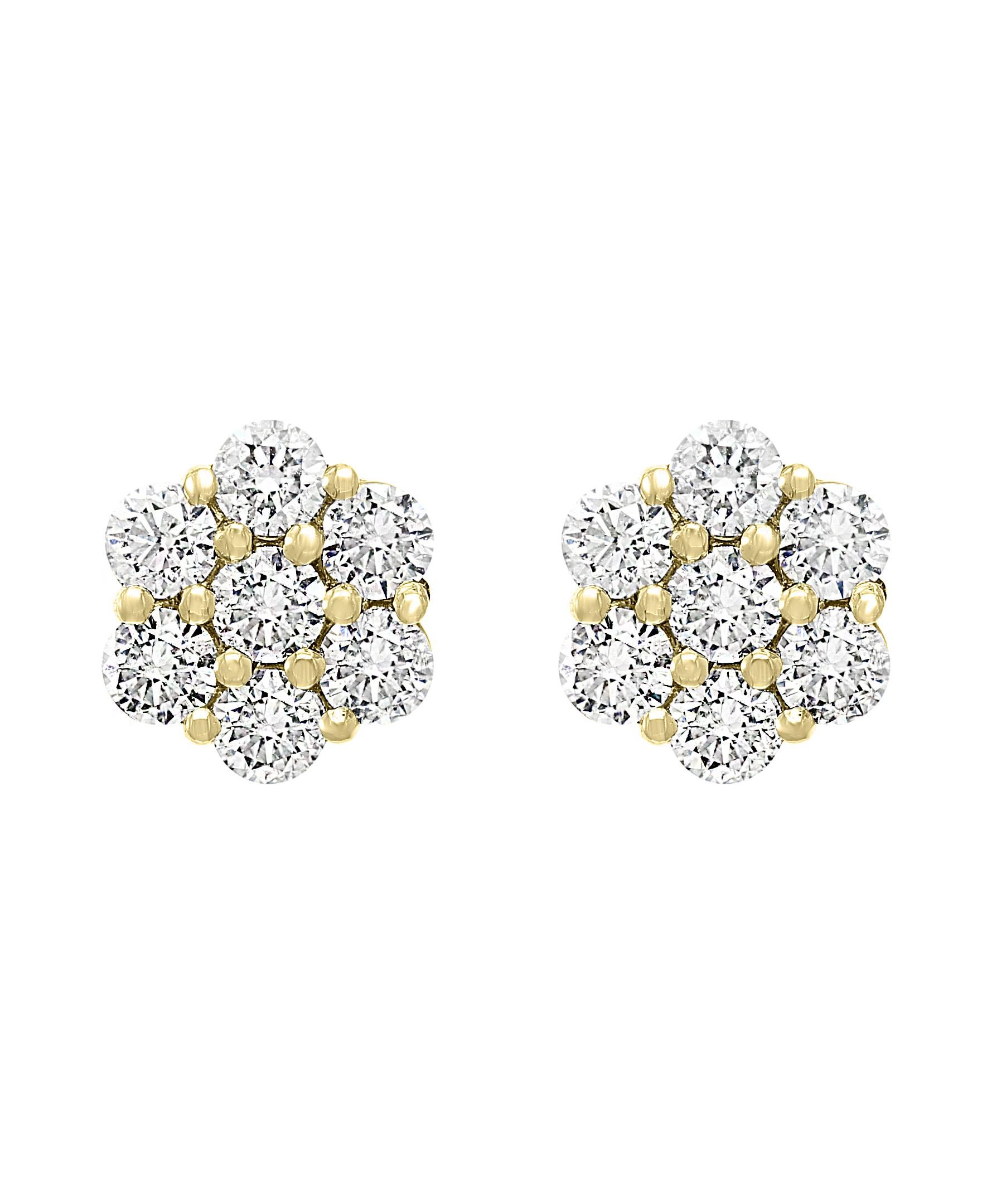 7 diamond stud earrings