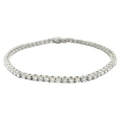 3.50 Carat Brilliant Cut Diamonds White Gold Tennis Line Bracelet