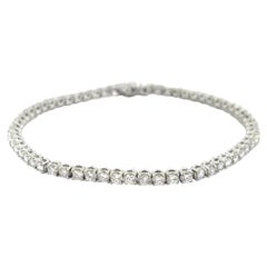 3.50 Carat Brilliant Cut Diamonds White Gold Tennis Line Bracelet