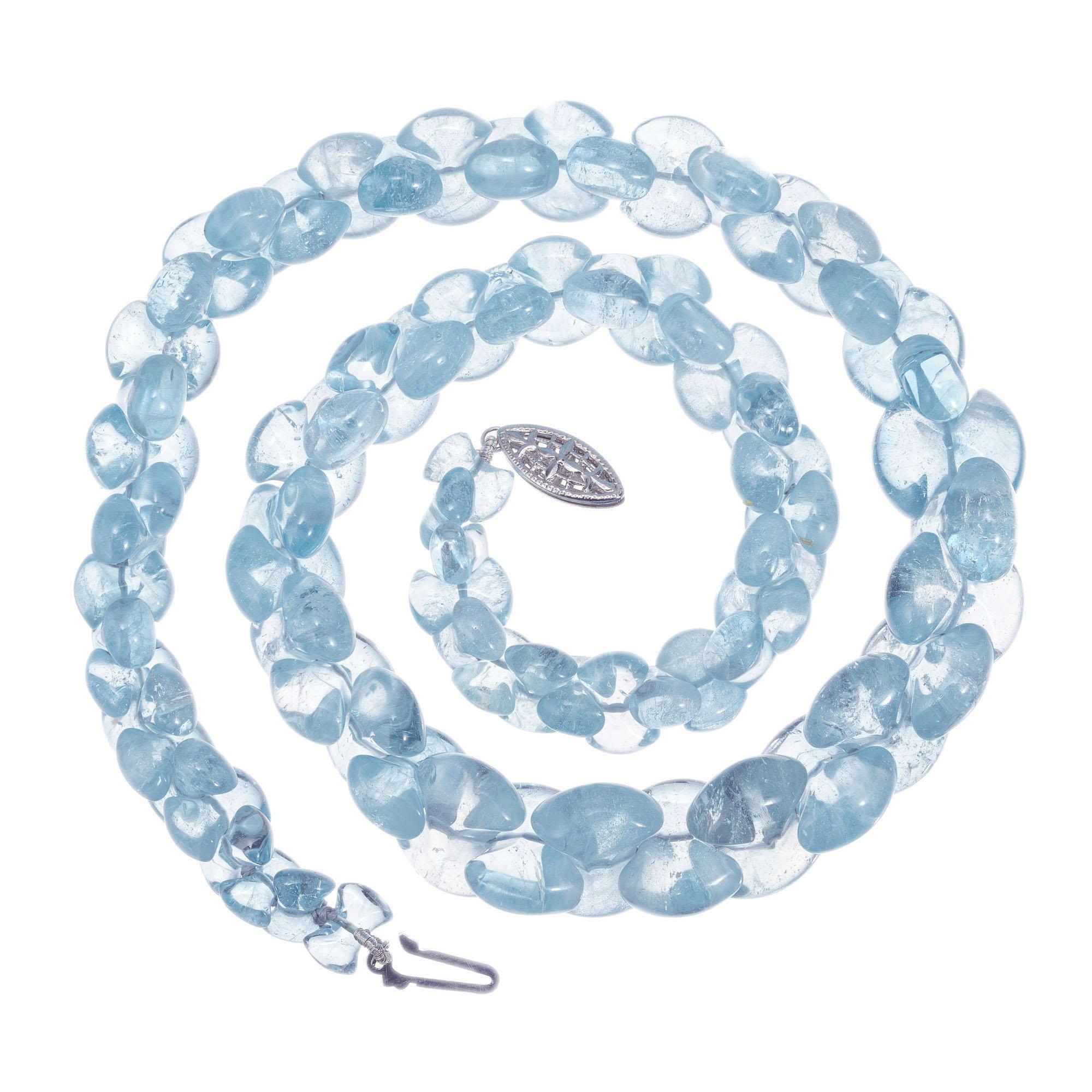 light blue bead necklace