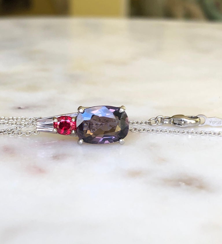 Red Spinel Pendant Necklace main image 1