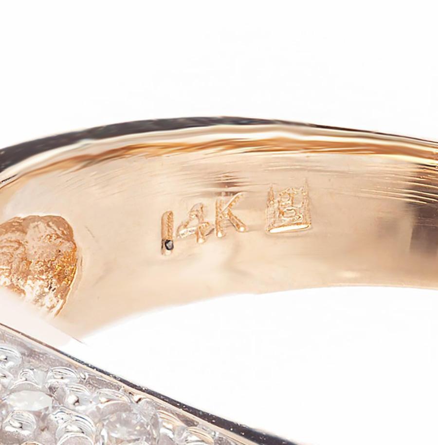 Anello cocktail in oro bicolore con diamante citrino da 3,50 carati in vendita 1