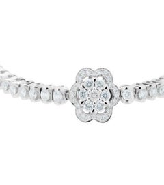 3.50 Carat Diamond Bracelet in 18 Karat White Gold