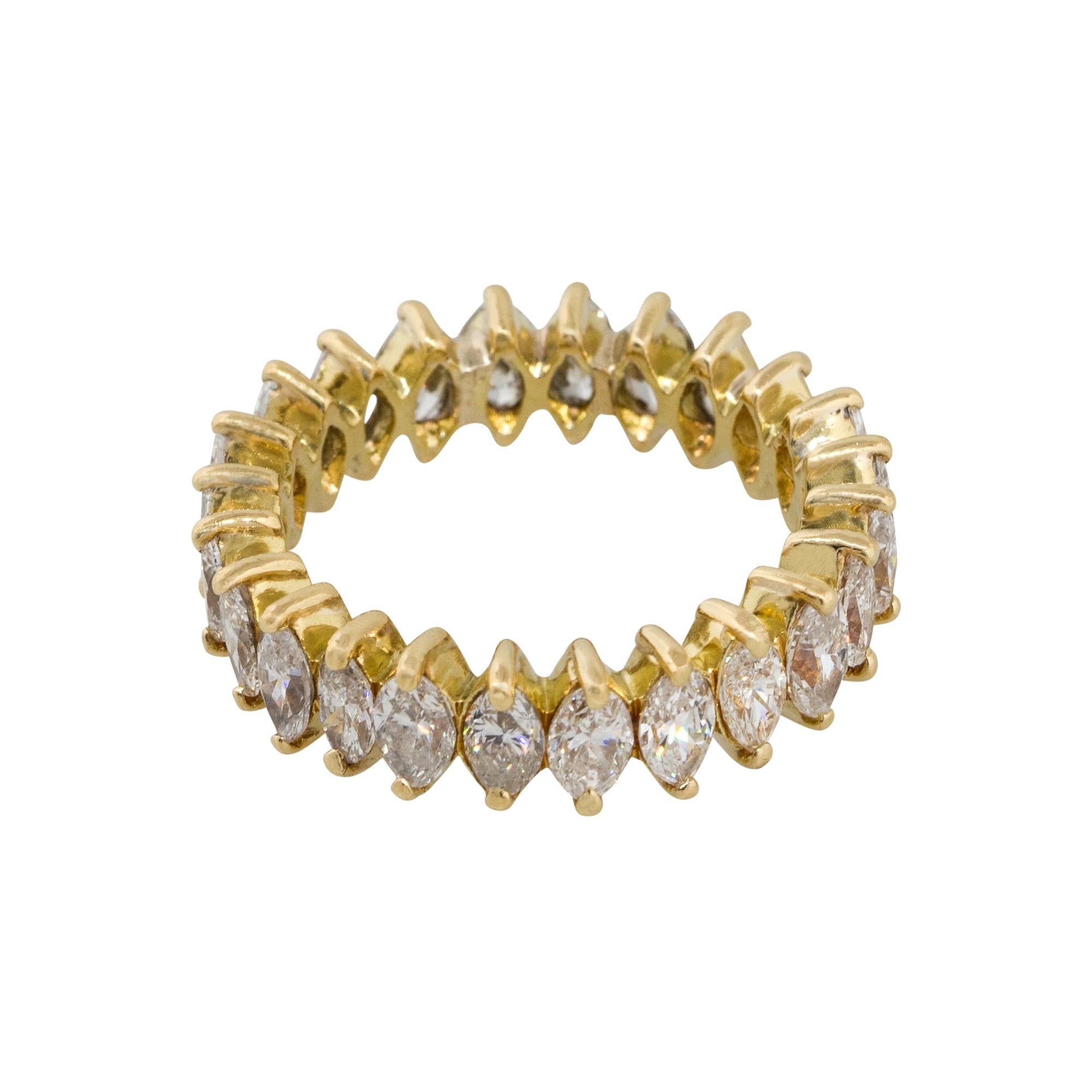 Marquise Cut 3.50 Carat Diamond Eternity Band For Sale