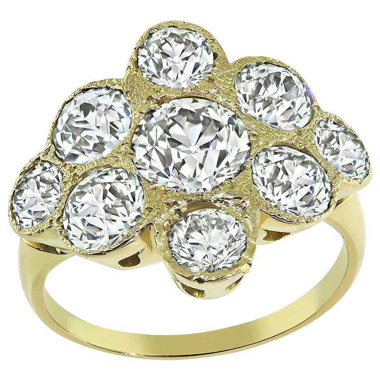 3.50 Carat Diamond Gold Ring