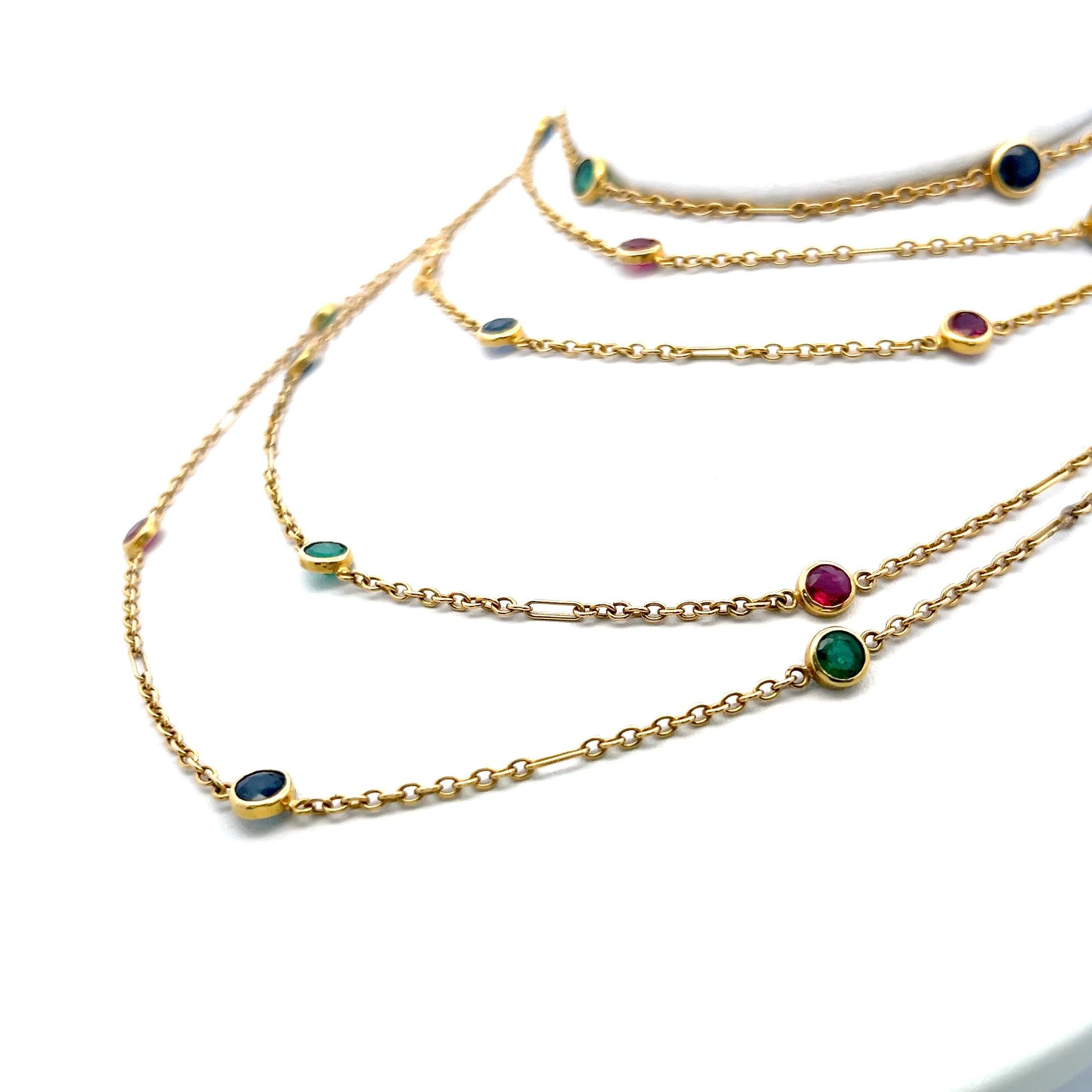 Titre :
Émeraude 3,50 carats Rubis 3,50 carats Brillant rond Saphir 3,50 carats Brillant rond Collier à maillons en or jaune 18 carats
Le style :
Lien
Métal :
Or jaune 18 carats
Pierre précieuse 1 :
RUBIS 3,5 carats
Nombre de pierres :
10
Forme