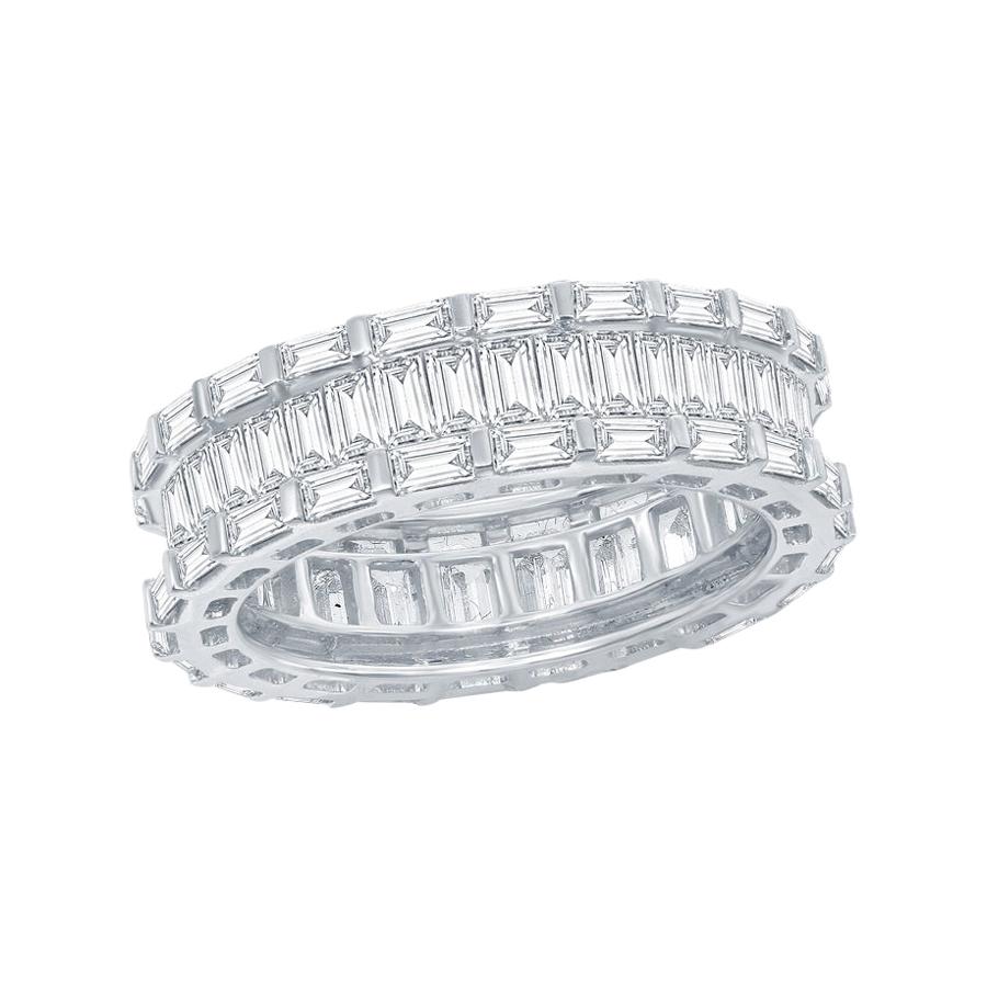 3.50 Carat Emerald Cut Diamond Eternity Ring